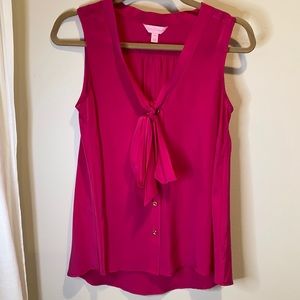 Lilly Pulitzer silk pink tank XS